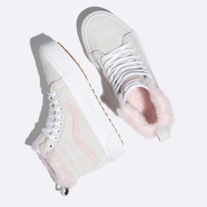 Vans Bayan Spor Ayakkabı Sk8-Hi Platform MTE Beyaz/Pembe | 98474-496